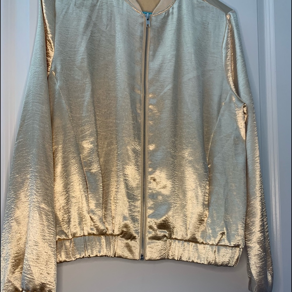J.O.A gold silk jacket